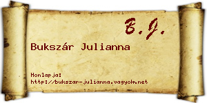 Bukszár Julianna névjegykártya