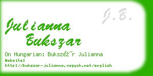 julianna bukszar business card